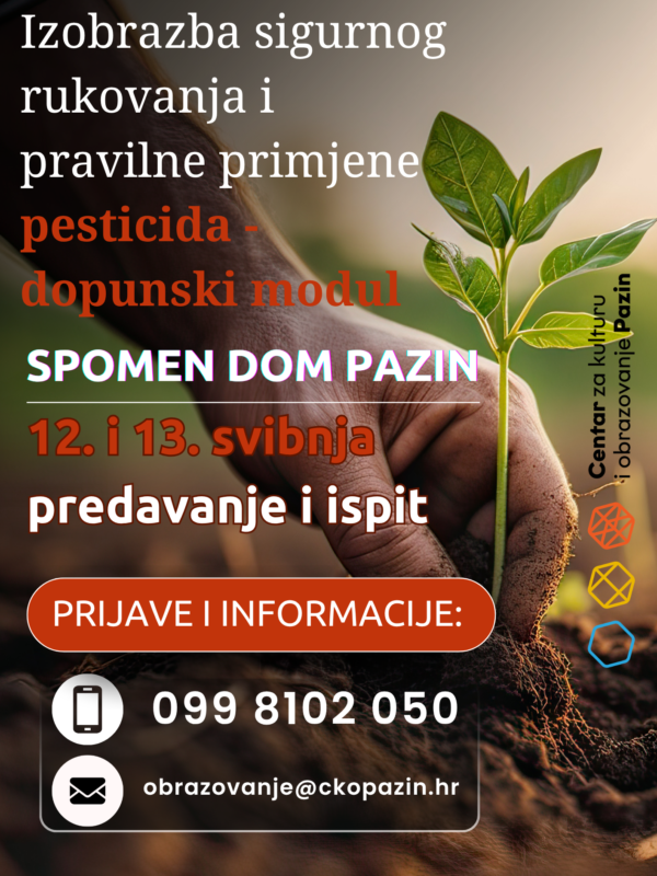 Izobrazba sigurnog rukovanja i pravilne primjene pesticida – dopunski modul