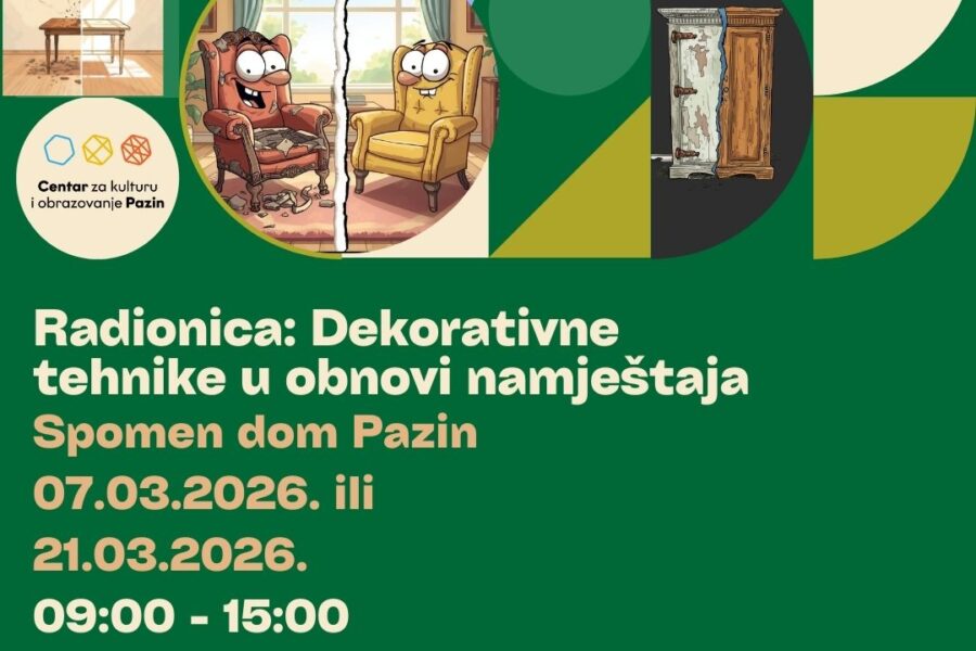 Radionica: Dekorativne tehnike u obnovi namještaja (nastavljački modul)